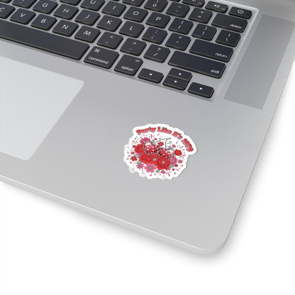 Disco Cherry Hearts Kiss-Cut Stickers | Sparkly Hearts, Retro Romance