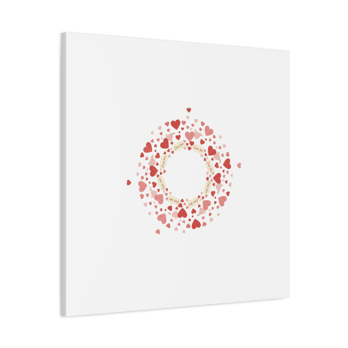 Tiny Heart Wreath Canvas | tiny heart design, valentine doodle