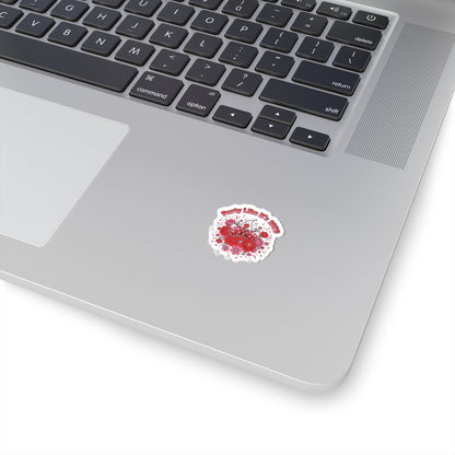 Disco Cherry Hearts Kiss-Cut Stickers | Sparkly Hearts, Retro Romance