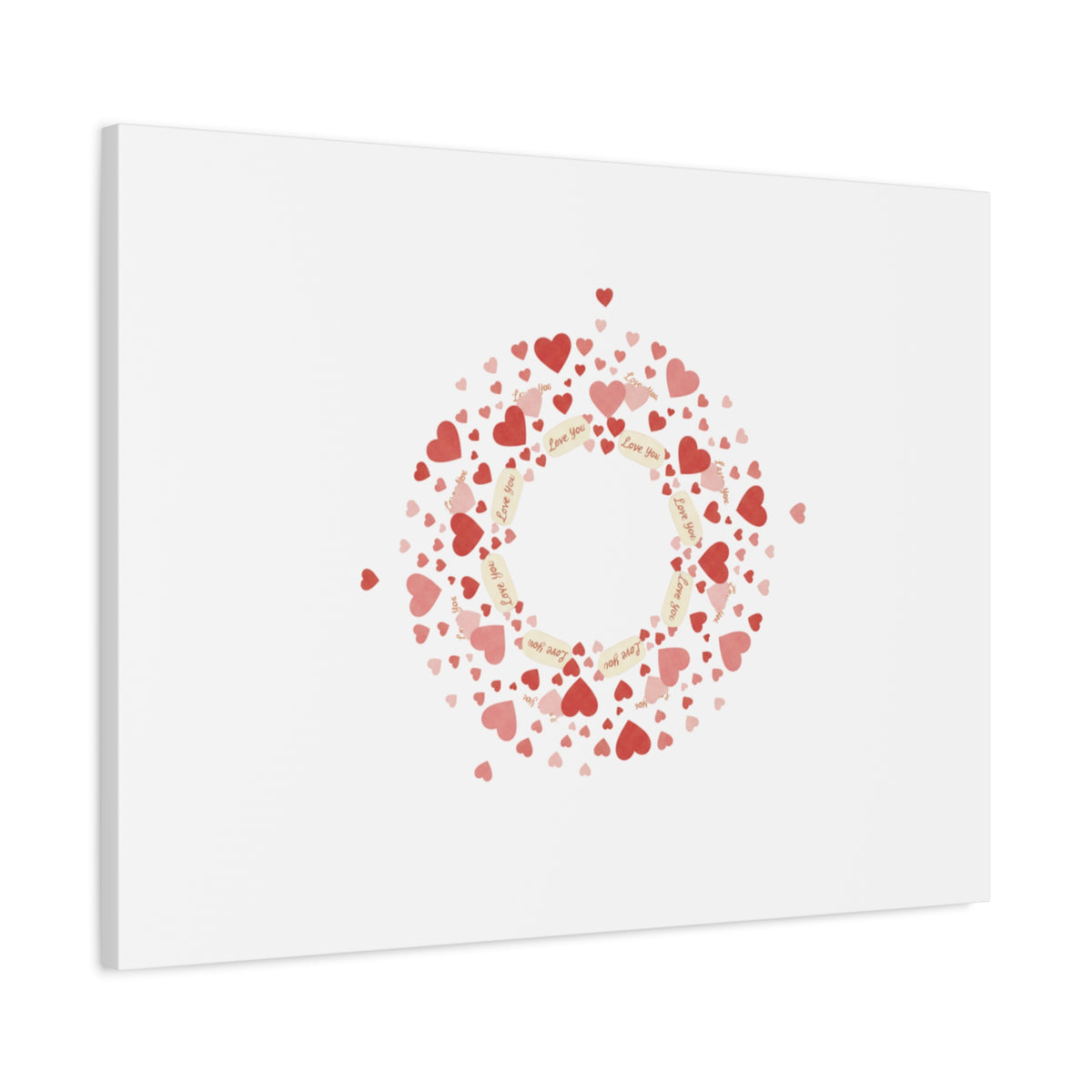 Tiny Heart Wreath Canvas | tiny heart design, valentine doodle