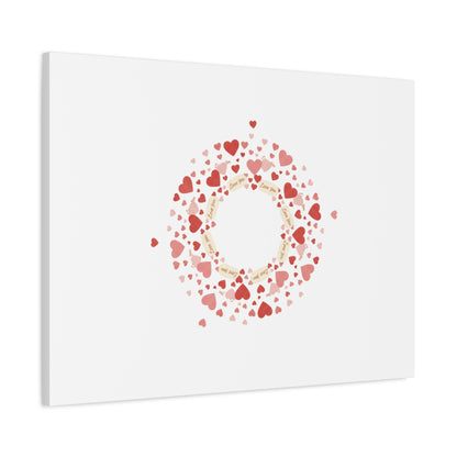 Tiny Heart Wreath Canvas | tiny heart design, valentine doodle