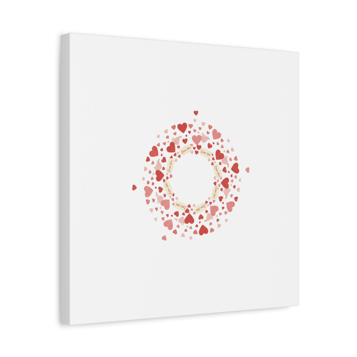 Tiny Heart Wreath Canvas | tiny heart design, valentine doodle