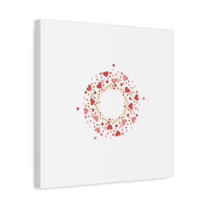 Tiny Heart Wreath Canvas | tiny heart design, valentine doodle