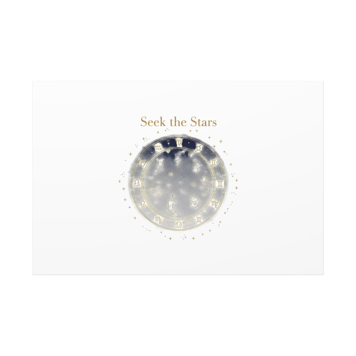 Seek the Stars Canvas | Celestial Astrology Art, Constellation Wall Decor