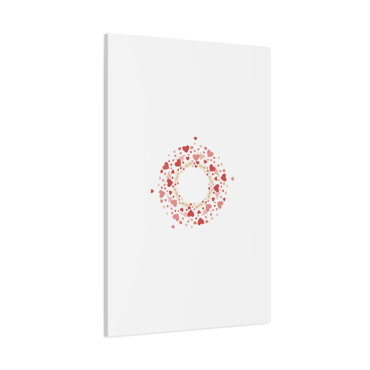 Tiny Heart Wreath Canvas | tiny heart design, valentine doodle