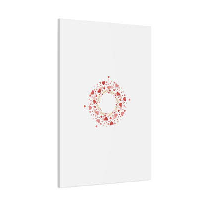 Tiny Heart Wreath Canvas | tiny heart design, valentine doodle