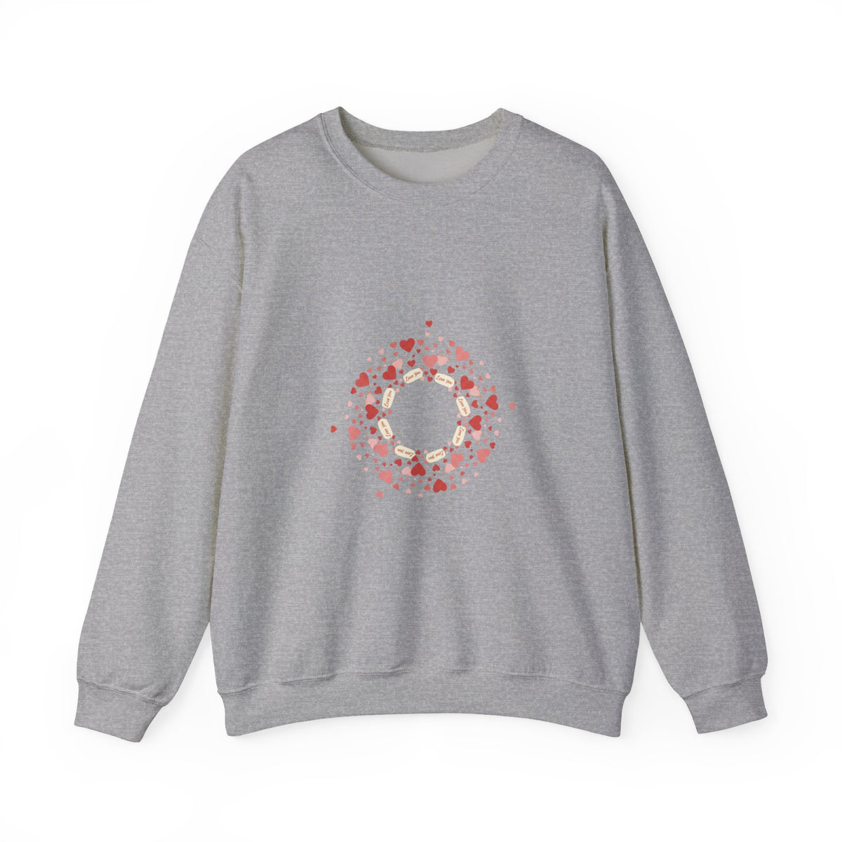 Tiny Heart Confetti Wreath Sweatshirt | tiny heart design, heart pattern shirt