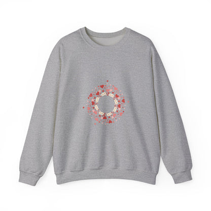 Tiny Heart Confetti Wreath Sweatshirt | tiny heart design, heart pattern shirt