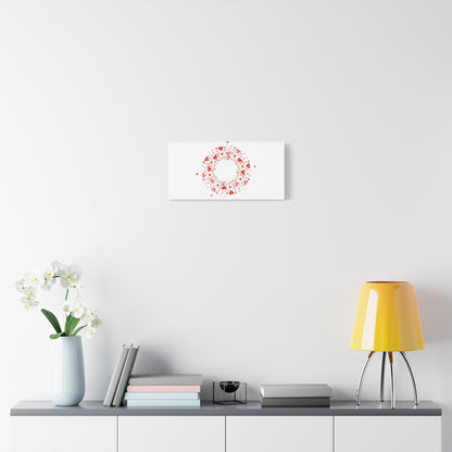 Tiny Heart Wreath Canvas | tiny heart design, valentine doodle