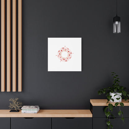Tiny Heart Wreath Canvas | tiny heart design, valentine doodle