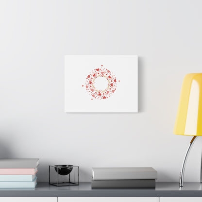 Tiny Heart Wreath Canvas | tiny heart design, valentine doodle