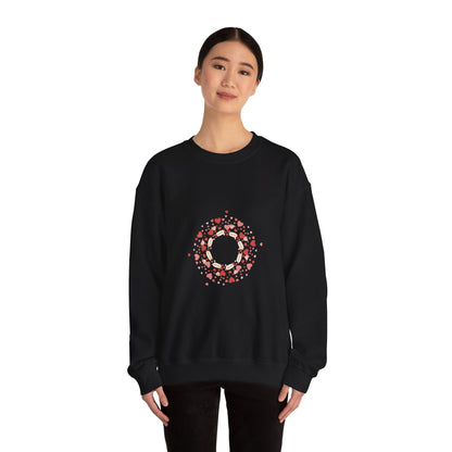 Tiny Heart Confetti Wreath Sweatshirt | tiny heart design, heart pattern shirt