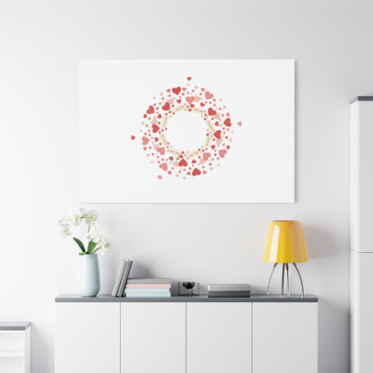 Tiny Heart Wreath Canvas | tiny heart design, valentine doodle