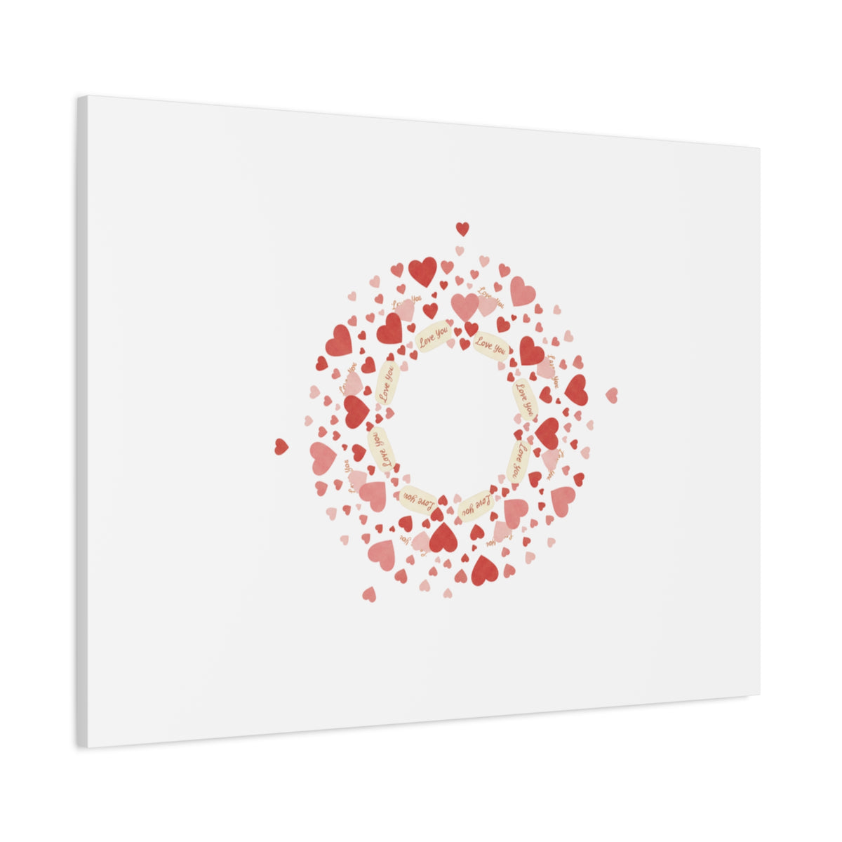Tiny Heart Wreath Canvas | tiny heart design, valentine doodle