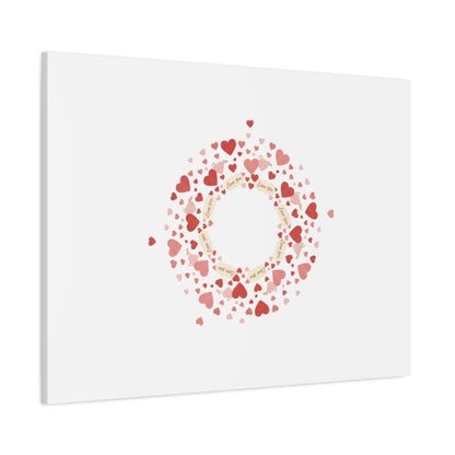 Tiny Heart Wreath Canvas | tiny heart design, valentine doodle