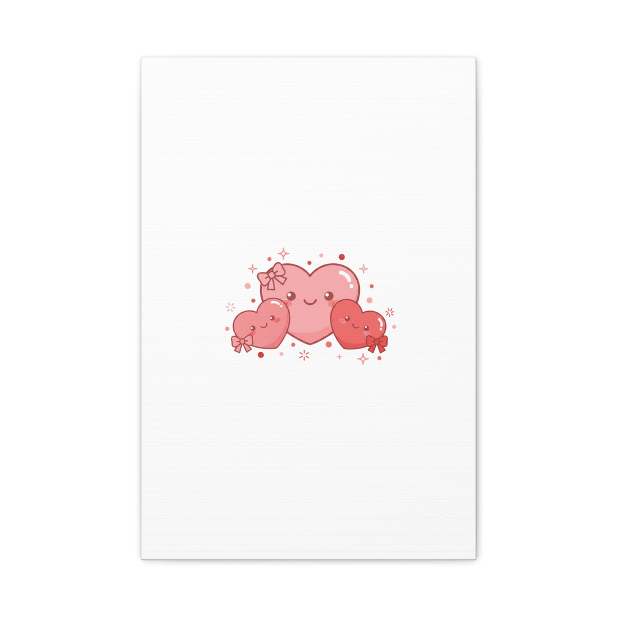 Kawaii Tiny Heart Trio Matte Canvas | tiny hearts, valentine doodle