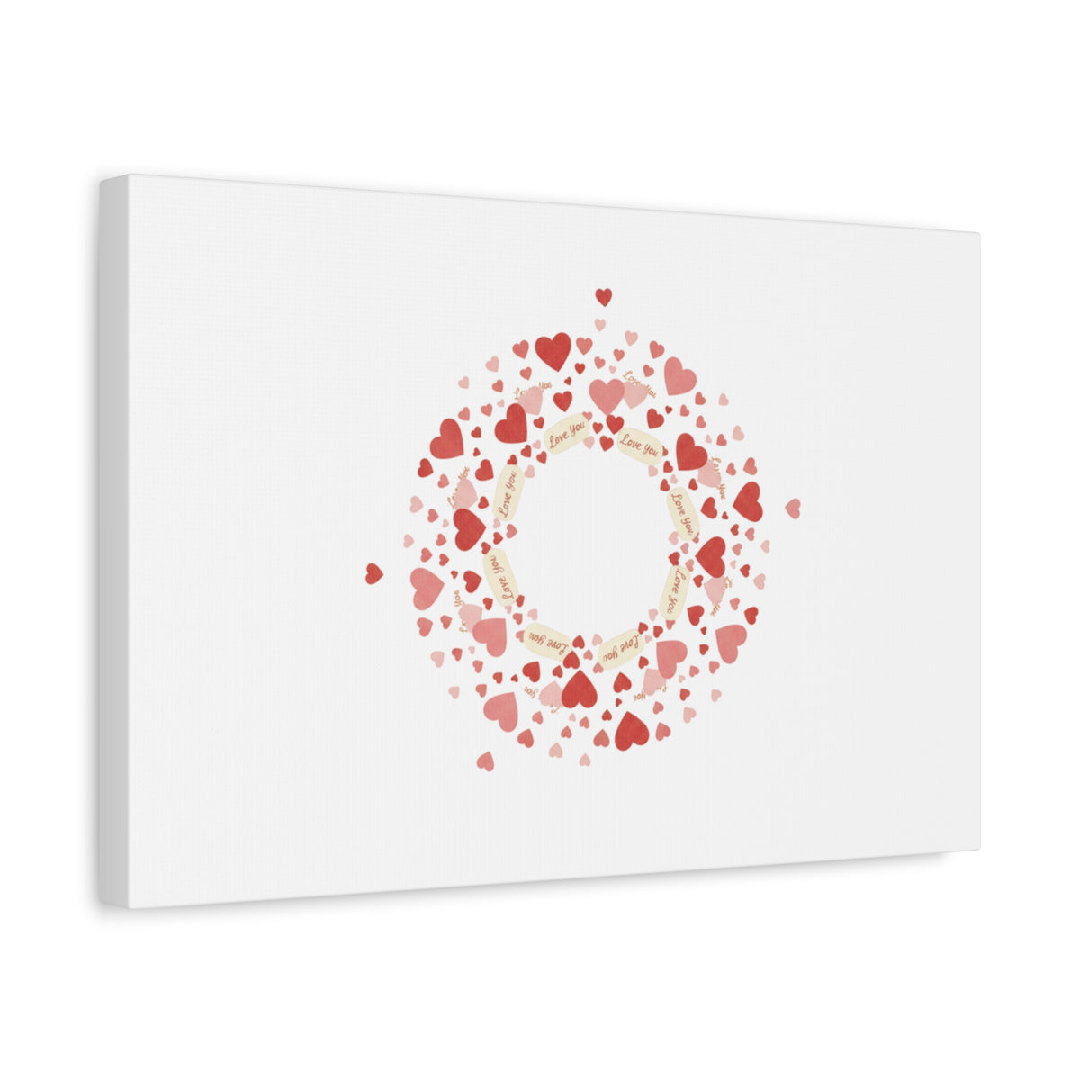 Tiny Heart Wreath Canvas | tiny heart design, valentine doodle