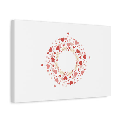 Tiny Heart Wreath Canvas | tiny heart design, valentine doodle