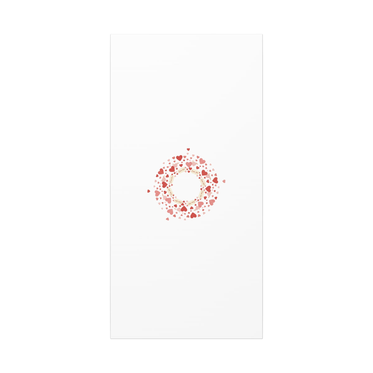 Tiny Heart Wreath Canvas | tiny heart design, valentine doodle