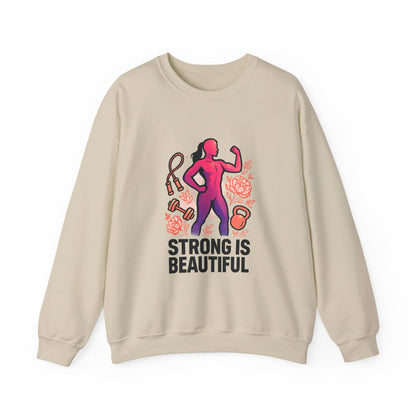 Strong Is Beautiful Sweatshirt — Women’s Fitness Crewneck