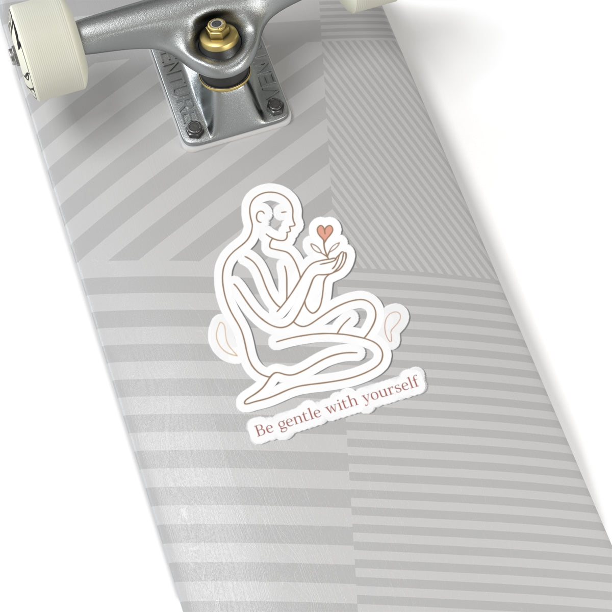 Be Gentle With Yourself Sticker — Minimalist Self‑Care Kiss‑Cut Vinyl