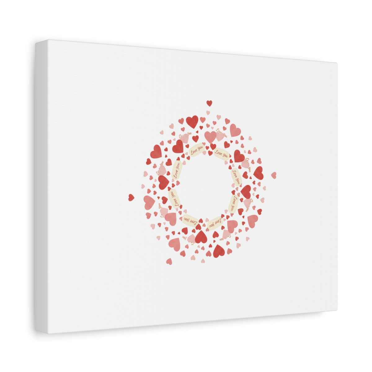 Tiny Heart Wreath Canvas | tiny heart design, valentine doodle