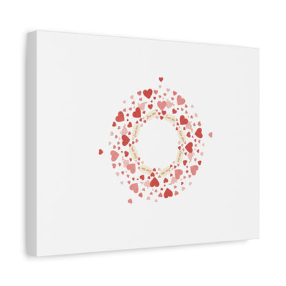 Tiny Heart Wreath Canvas | tiny heart design, valentine doodle