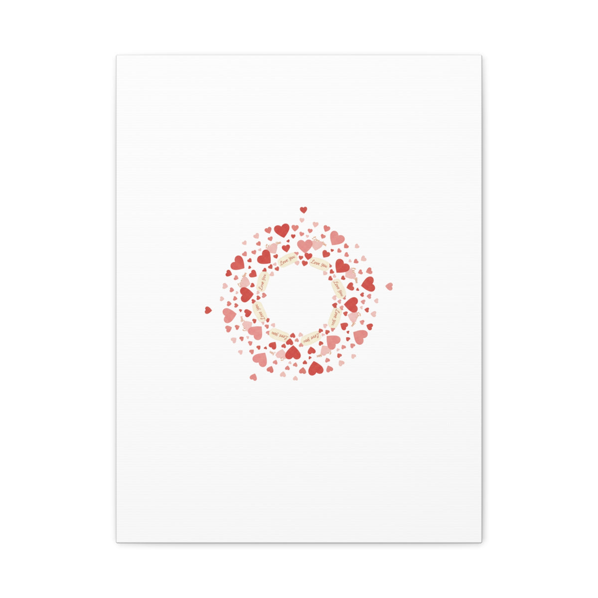 Tiny Heart Wreath Canvas | tiny heart design, valentine doodle