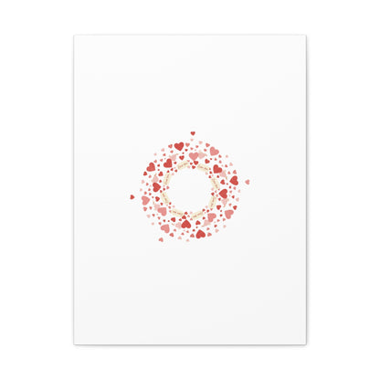 Tiny Heart Wreath Canvas | tiny heart design, valentine doodle