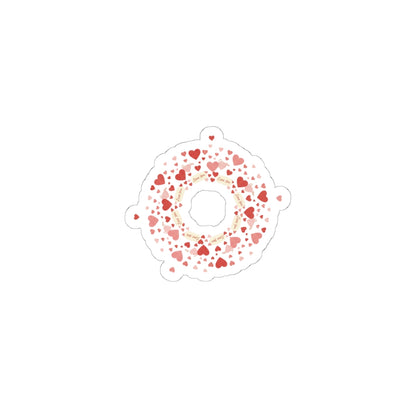 Tiny Heart Confetti Ring Sticker | Kiss-Cut Stickers | micro heart design