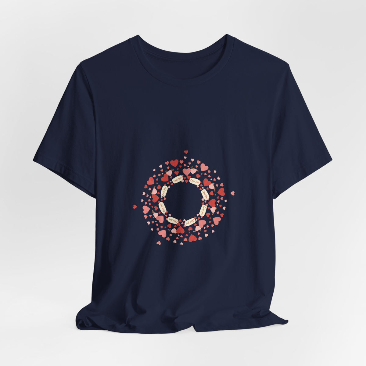 Tiny Heart Confetti Wreath tee | tiny heart design, heart pattern shirt