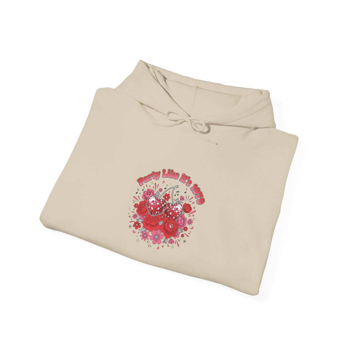 Disco Cherry Hearts Hoodie | sparkly hearts, retro romance