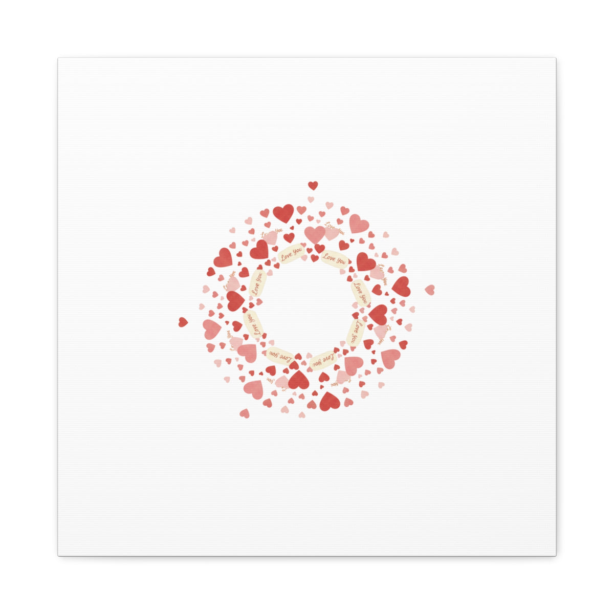 Tiny Heart Wreath Canvas | tiny heart design, valentine doodle