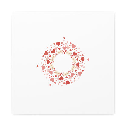 Tiny Heart Wreath Canvas | tiny heart design, valentine doodle
