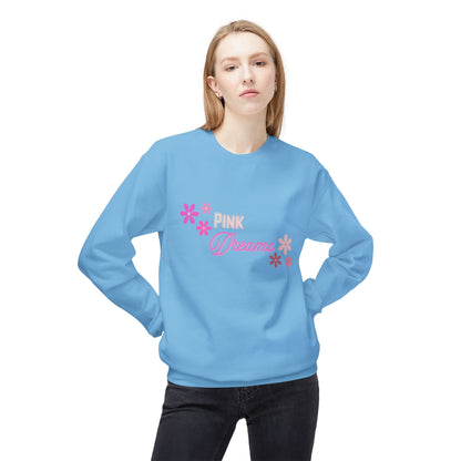 Pink Dreams Crewneck Sweatshirt — Floral Retro Graphic