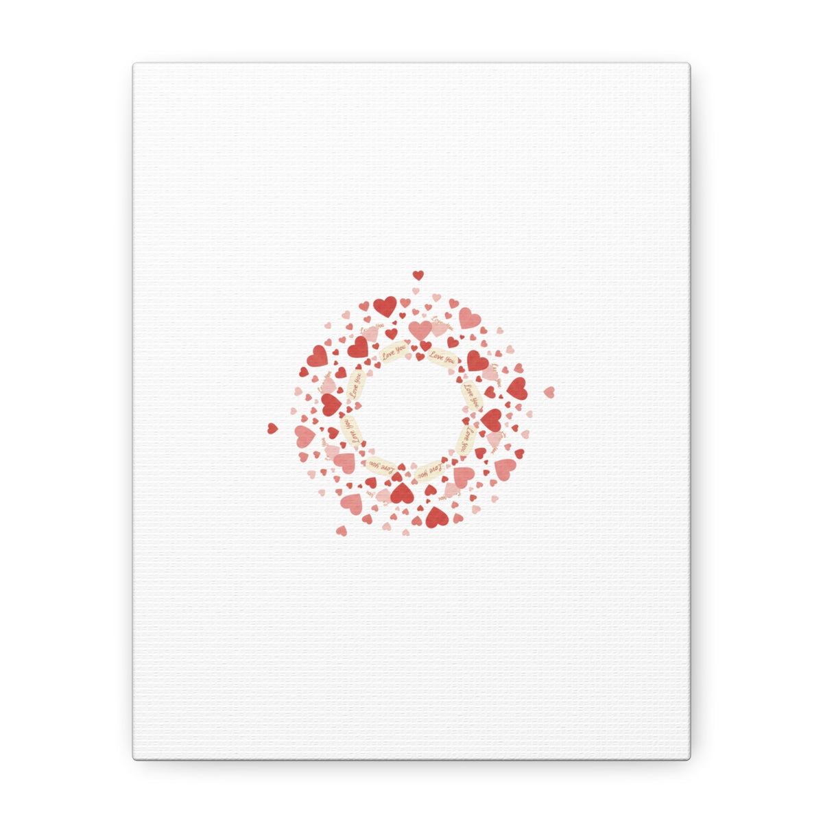 Tiny Heart Wreath Canvas | tiny heart design, valentine doodle