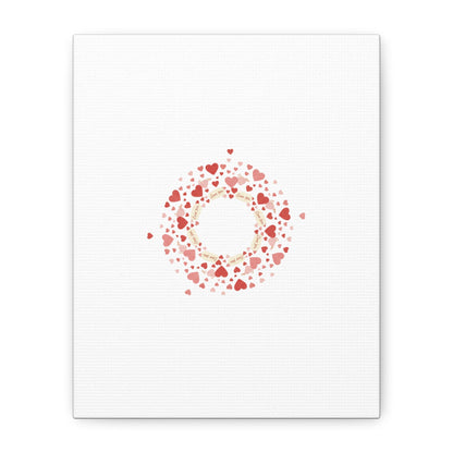 Tiny Heart Wreath Canvas | tiny heart design, valentine doodle