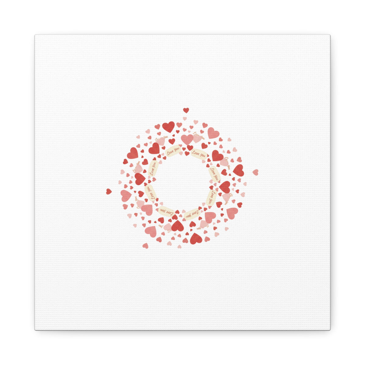 Tiny Heart Wreath Canvas | tiny heart design, valentine doodle