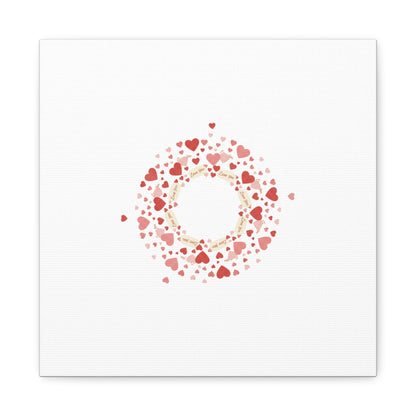 Tiny Heart Wreath Canvas | tiny heart design, valentine doodle