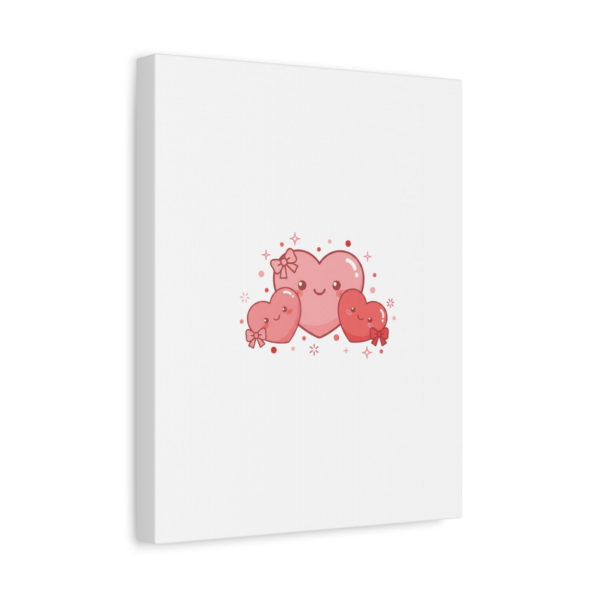 Kawaii Tiny Heart Trio Matte Canvas | tiny hearts, valentine doodle