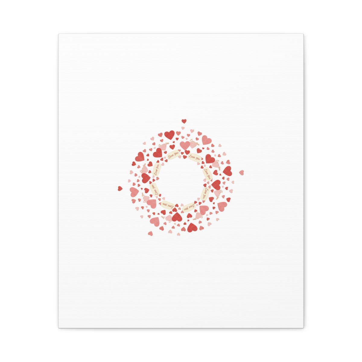 Tiny Heart Wreath Canvas | tiny heart design, valentine doodle