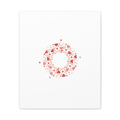 Tiny Heart Wreath Canvas | tiny heart design, valentine doodle