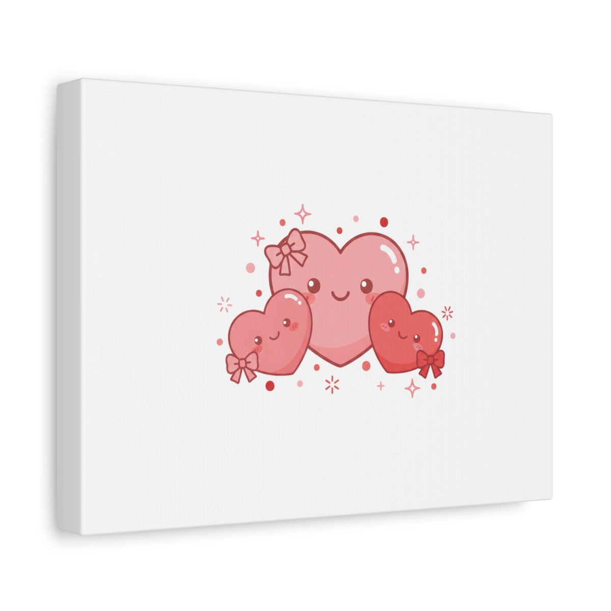Kawaii Tiny Heart Trio Matte Canvas | tiny hearts, valentine doodle