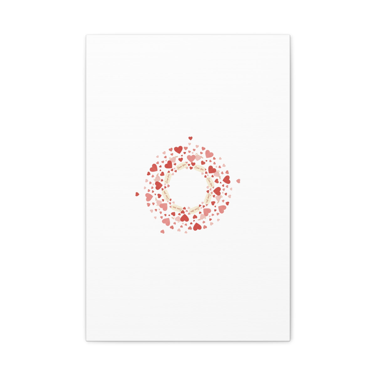 Tiny Heart Wreath Canvas | tiny heart design, valentine doodle