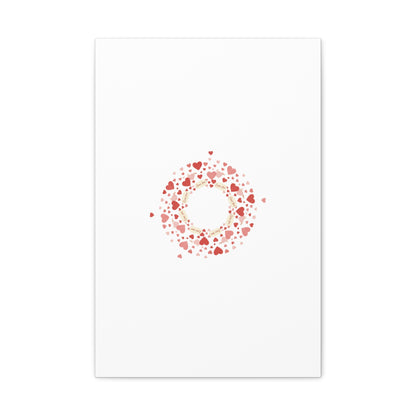 Tiny Heart Wreath Canvas | tiny heart design, valentine doodle