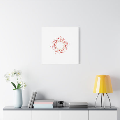 Tiny Heart Wreath Canvas | tiny heart design, valentine doodle