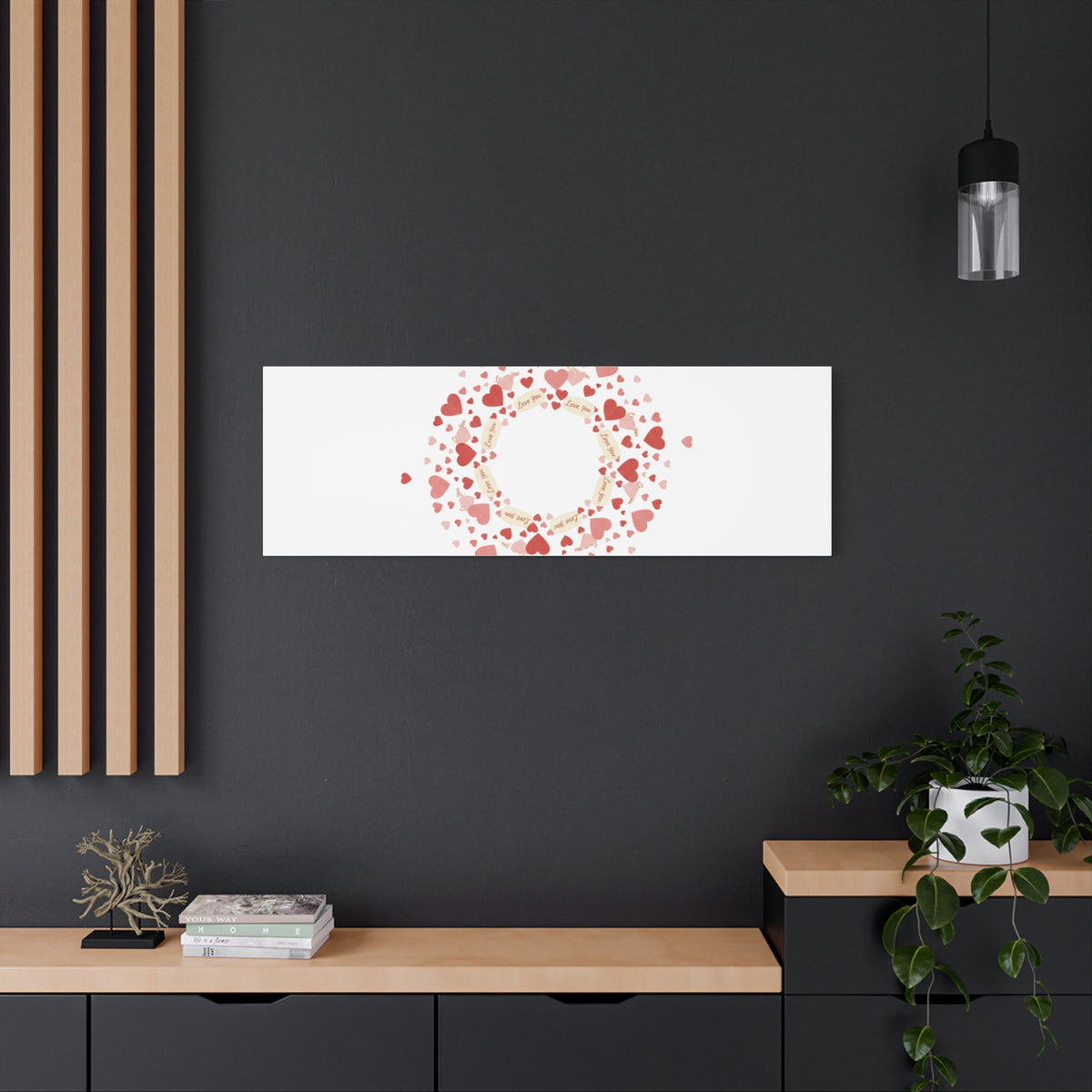 Tiny Heart Wreath Canvas | tiny heart design, valentine doodle