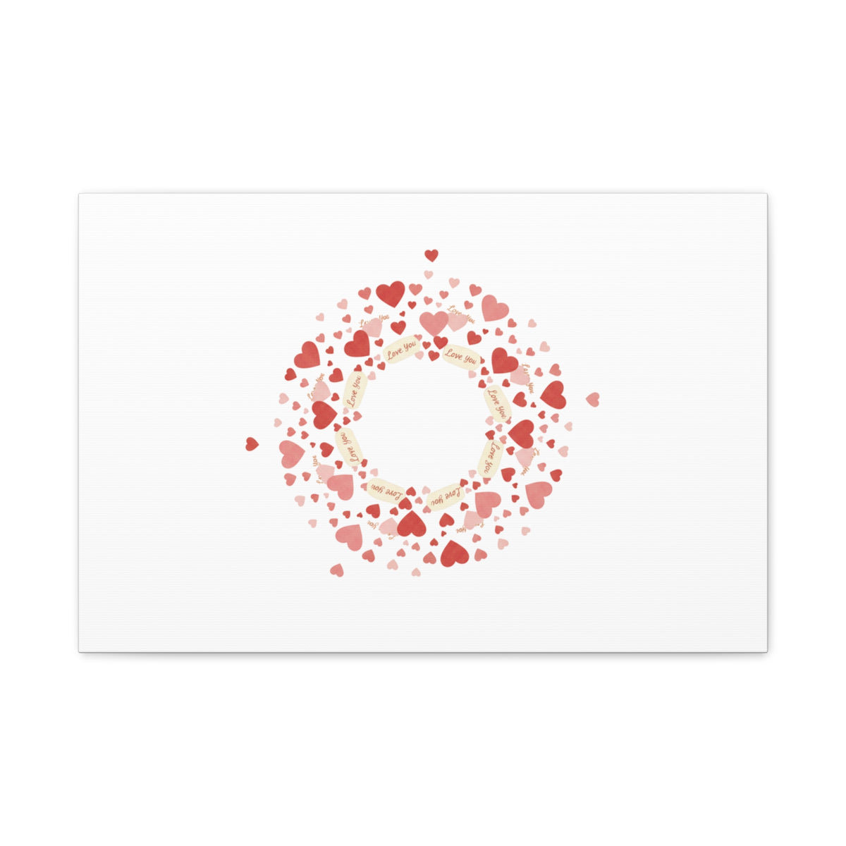 Tiny Heart Wreath Canvas | tiny heart design, valentine doodle