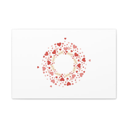 Tiny Heart Wreath Canvas | tiny heart design, valentine doodle