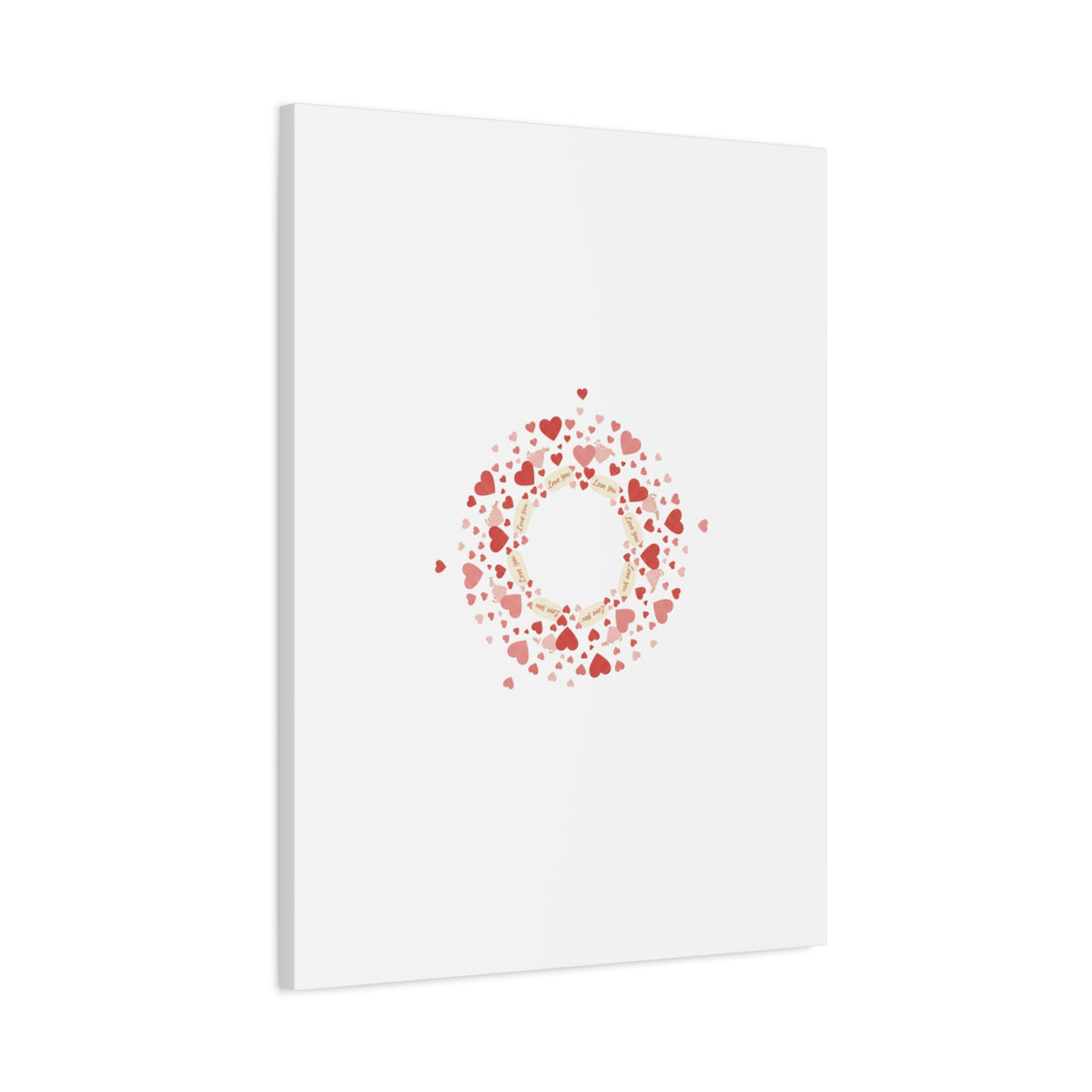 Tiny Heart Wreath Canvas | tiny heart design, valentine doodle